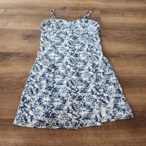Abercrombie & Fitch Blue and White Floral Mini Dress